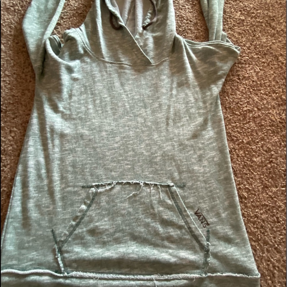 Vans women’s distressed sweater.